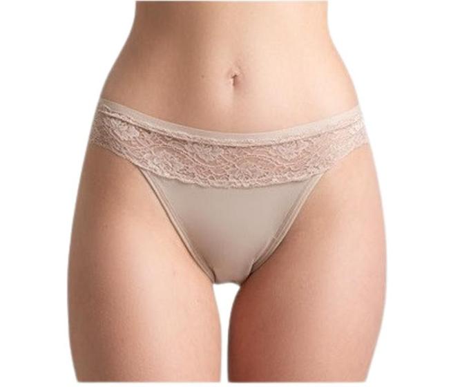 Imagem de Calcinha Absorvente Reutilizável. Tanga Absorvente, cintura em Renda. Lingerie Ecologica Sustentável