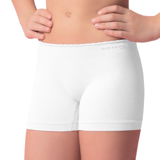 Imagem de Calcinha Boxer Selene Sem Costura Infantil - Branco