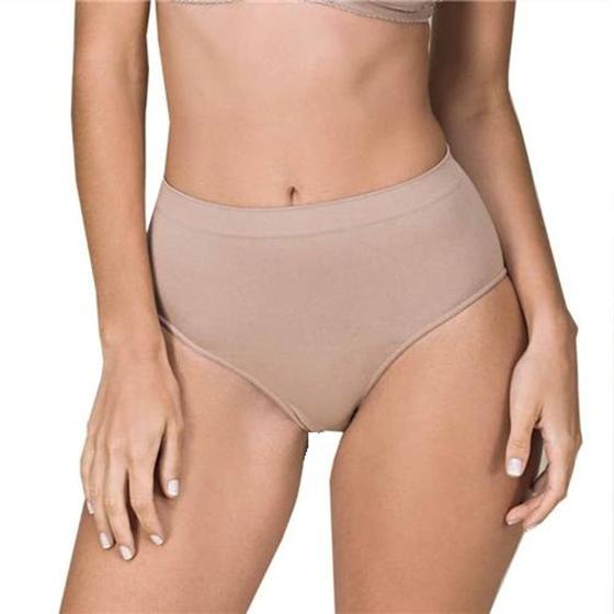 Imagem de Calcinha Calça Alta Ultraleve DeMillus 057400 Tamanho Único (Veste de ME a EG) Cor Bege Rosado