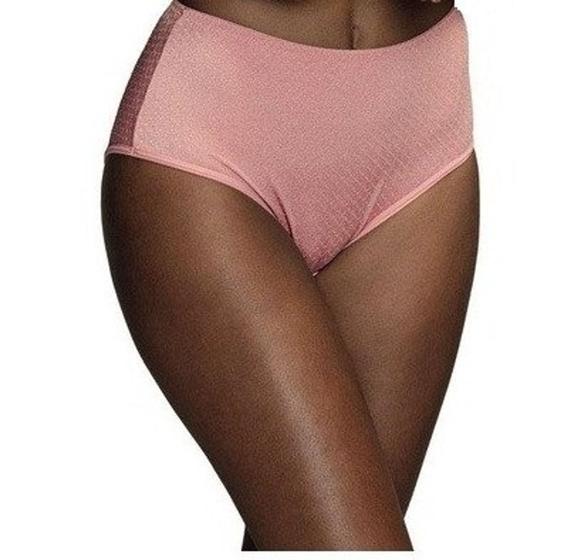 Imagem de Calcinha Calça Bibelô DeMillus 26487 Tamanho EG Clássica Elastano com Relevo em Poá Cor Rosa Blush