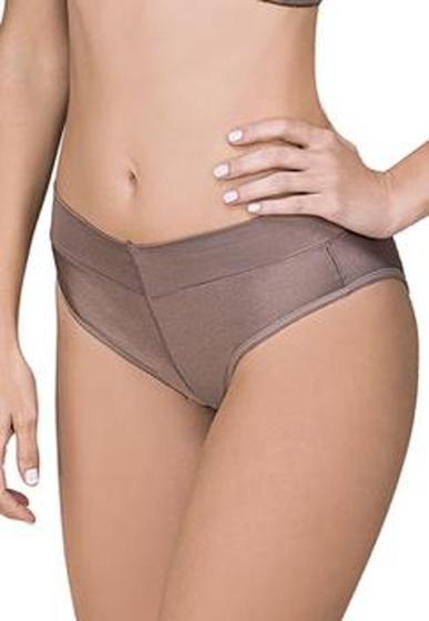 Imagem de Calcinha Calça Cavada Cítara DeMillus 26065 TamanhoME Elastano Cós Duplo Sem Elástico Cor Cappuccino