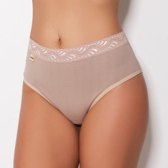 Imagem de Calcinha Calça Cotton de Algodão Confort com Renda