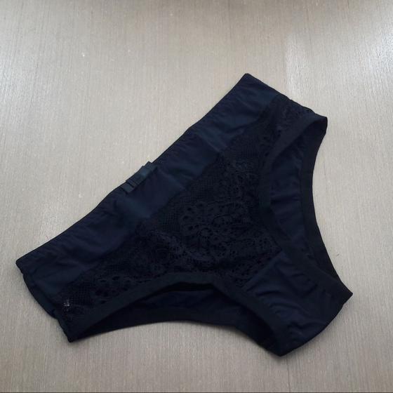 Imagem de Calcinha Calça Microfibra e Renda