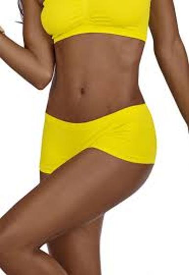 Imagem de Calcinha Calça Short Ultraleve DeMillus 36600 Tamanho Único Veste PE a EG Sem Costuras Amarelo Neón