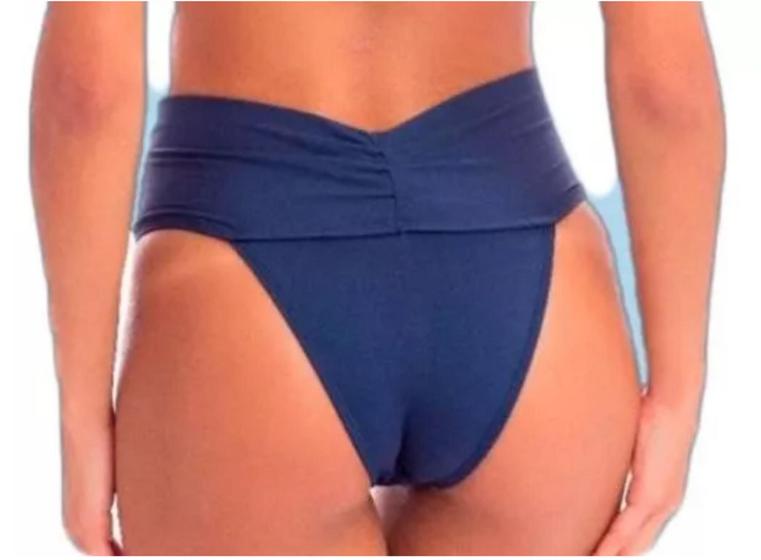 Imagem de Calcinha Cintura Alta Biquíni Com Cós Alto Franzido