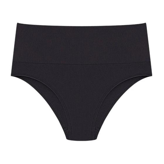 Imagem de Calcinha Cintura Alta Canelada Cós Sem Costura Conforto Hope