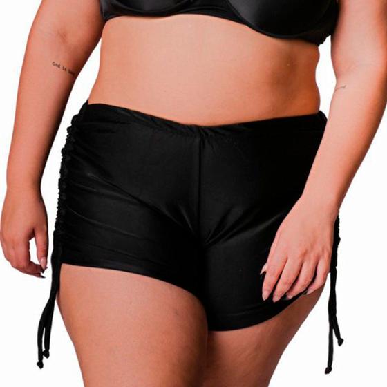 Imagem de Calcinha de Biquíni Shortinho Plus Size Preto