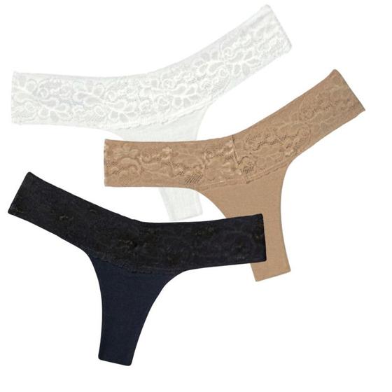 Imagem de Calcinha Feminina Kit De 3 Em Algodao Varias Cores Dia A Dia