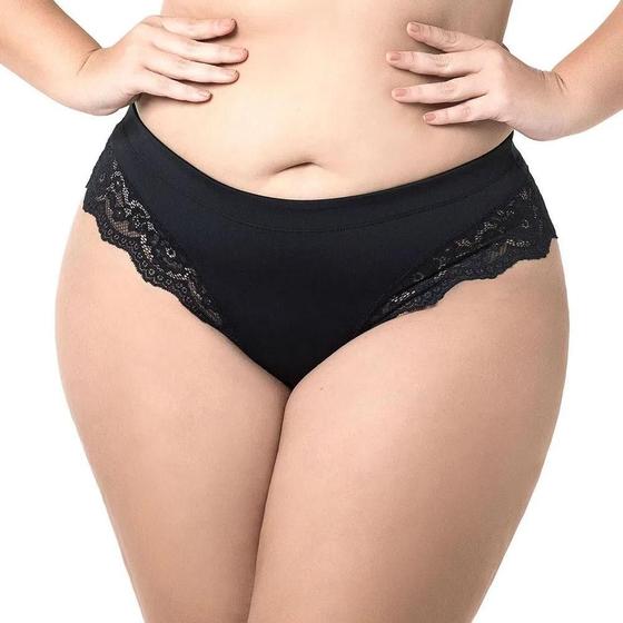 Imagem de Calcinha Fio Dental Com Renda Plus Size Liebe 701706