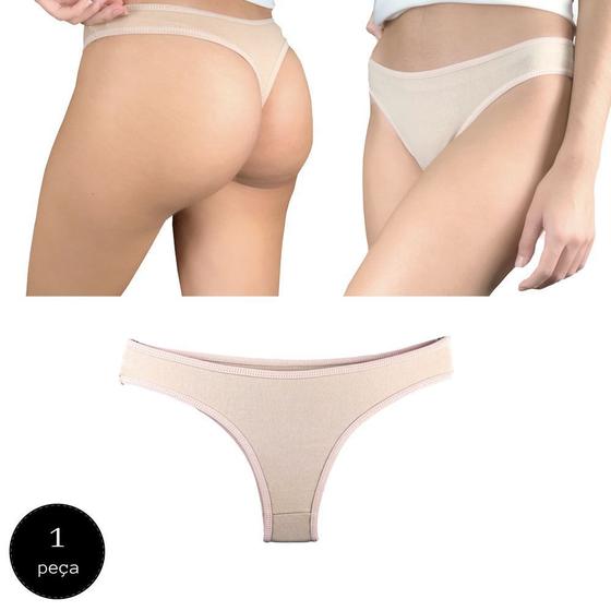 Imagem de Calcinha Fio Dental Try Basics Algodão Cotton Básica Lisa Moda Lingerie