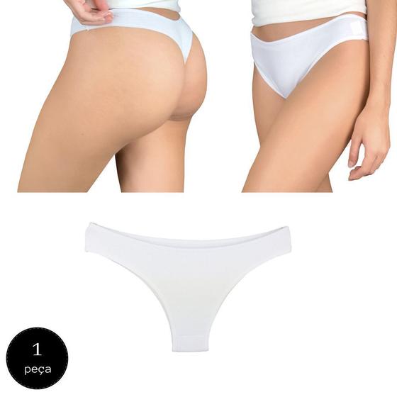 Imagem de Calcinha Fio Dental Try Basics Algodão Cotton Básica Lisa Moda Lingerie