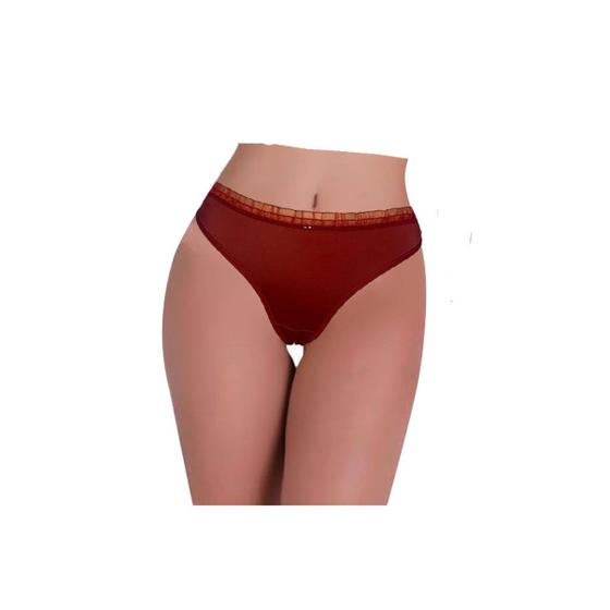 Imagem de Calcinha Fio Dental Vermelha com Babado Sensual