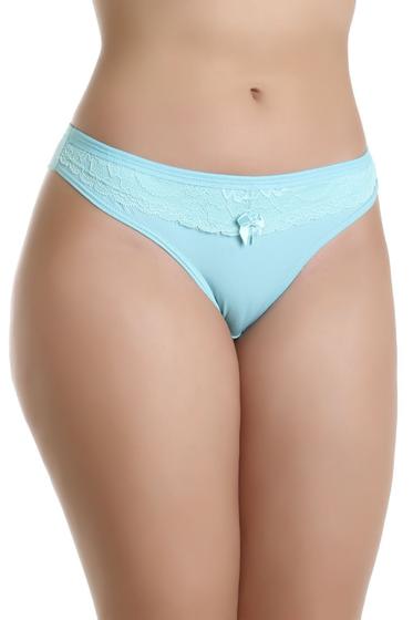 Imagem de Calcinha IMI Lingerie Tanga Fio Dental Duplo Em Microfibra Fio Conforto Verde Turquesa