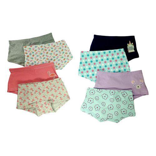 Imagem de Calcinha Infantil Boxer Box Short Shortinho Kit Com 4 Peças