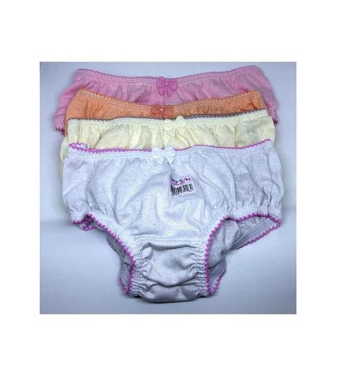 Imagem de Calcinha Infantil de Algodão Lisa G Kit C/ 4 - Famy