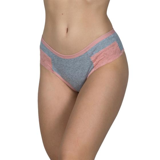 Imagem de Calcinha Lingerie Lisa Feminina Algodão Conforto