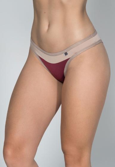 Imagem de Calcinha Lisa Lingerie Microfibra Bandeira Com Viés