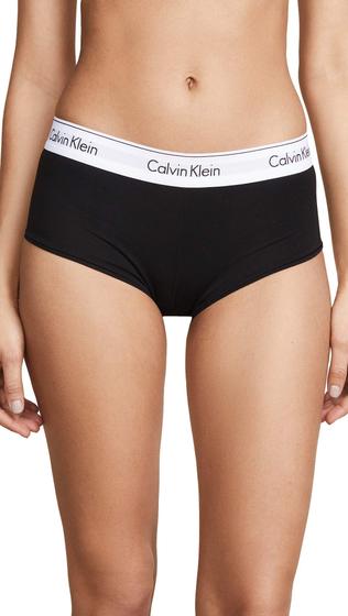 Imagem de Calcinha masculina de algodão moderna Calvin Klein para mulheres, preta