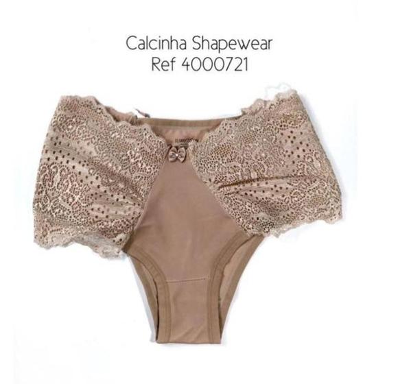 Imagem de Calcinha Modeladora Alta com Renda Diamantes Lingerie TAM G