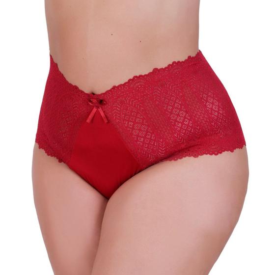 Imagem de Calcinha Plus Size de Renda Tanga Grande  46 48 50 52 54 - CALCINHA TALITA