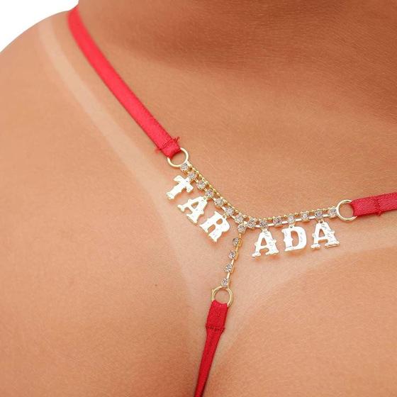 Imagem de Calcinha Plus Size Personalizada Fio Dental Frase Tarada