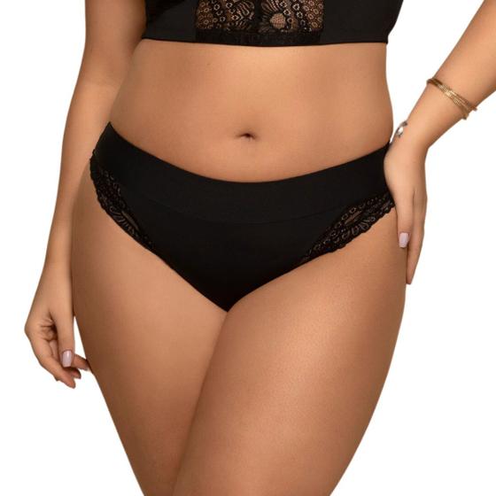 Imagem de Calcinha Plus Size Tanga Alta Cavas em Renda Nayane Rodrigues