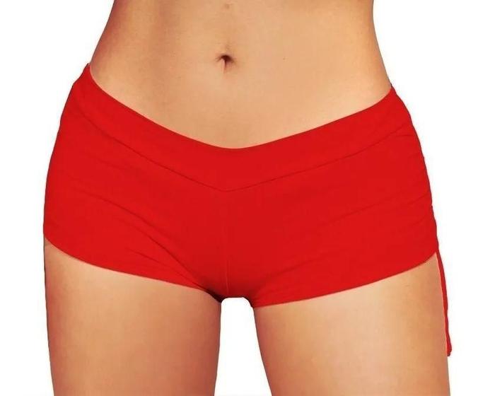 Imagem de Calcinha Sunkini Sunquini Short Praia Com regulagem Lateral - Vermelho - G