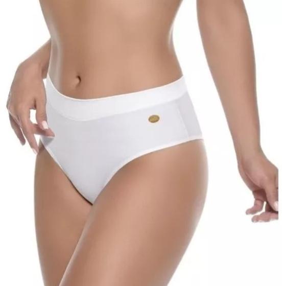 Imagem de Calcinha Tanga Com Cintura De Punho Jolie Rose Kit 10