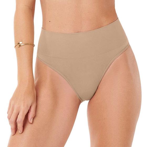 Imagem de Calcinha Tanga Cós Alto Microfibra Sem Costura Zee Rucci