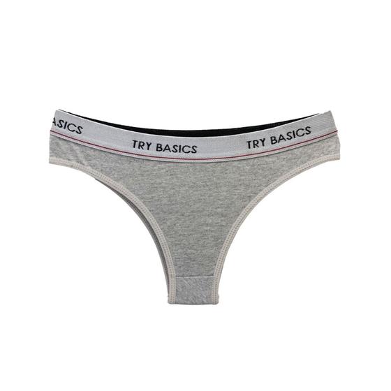 Imagem de Calcinha Tanga Cotton Algodão Confortável com Elástico Try Basics