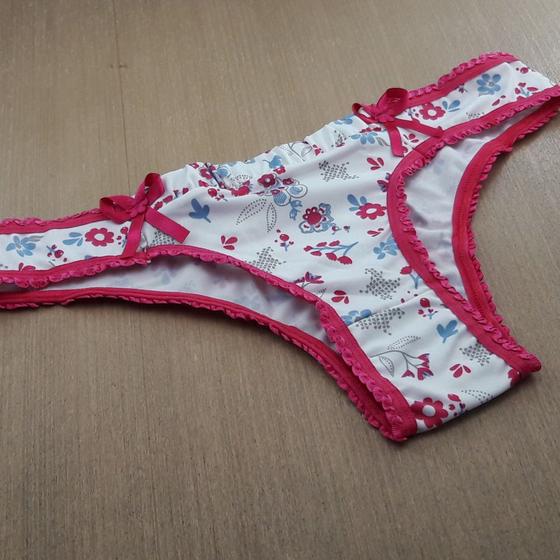 Imagem de Calcinha Tanga Estampada com Franzino na Frente