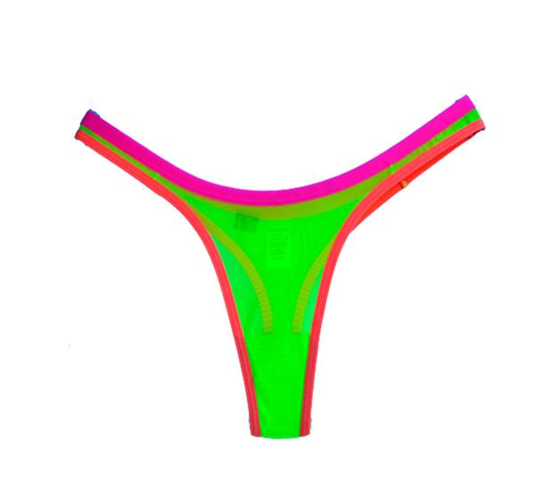 Imagem de Calcinha Tanga Plus Size Asa Delta de Tule - Neon