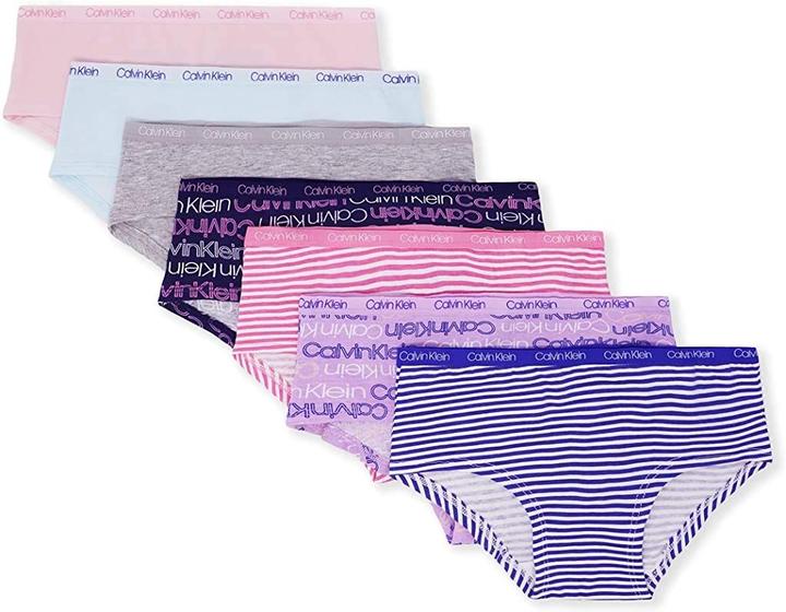 Imagem de Calcinhas Calvin Klein Little Modern Cotton para Meninas - Pacote com 7