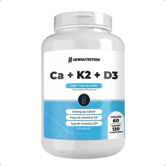 Imagem de Cálcio 600mg + K2 65ug + D3 5ug 120 Capsulas New Nutrition