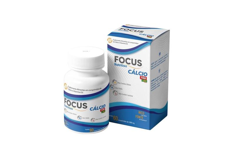 Imagem de Cálcio D3 1000Mg Focus Nutrition - 60 Comprimidos