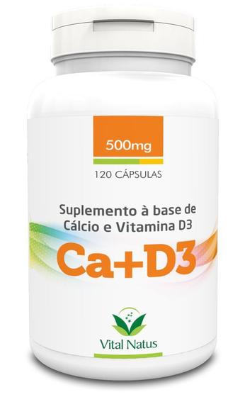 Imagem de Cálcio e Vitamina D3 - 120 Cápsulas (500mg) - Vital Natus