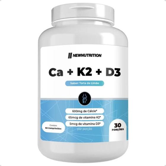 Imagem de Cálcio + K2 e Vitamina D3 1500mg 60 Comprimidos New Nutrition