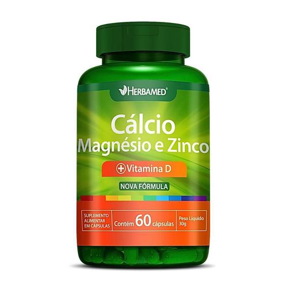 Imagem de Cálcio, magnésio, zinco e vitamina d3 com 60 cápsulas