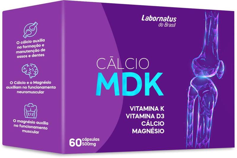 Imagem de CALCIO MDK  - Magnesio + calcio + vitaminad3 + vitamina k - 60 CAPS