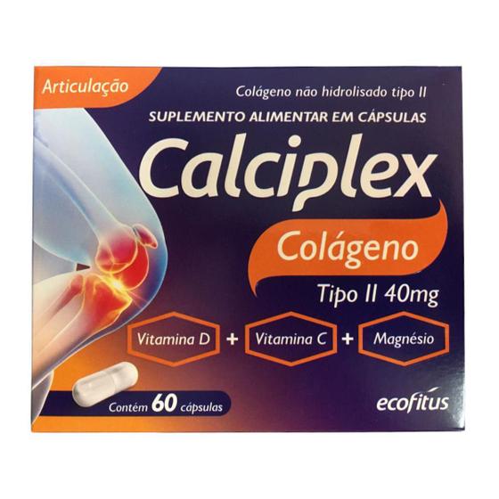 Imagem de Calciplex Colágeno Tipo 2 Uc2 60 Cáps Fortalece Articulações