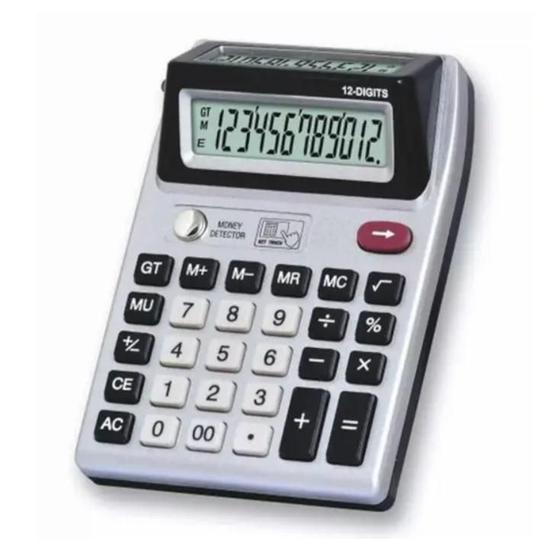 Imagem de Calculadora 12 Díg Com Detector De Notas Falsas 2 Visores
