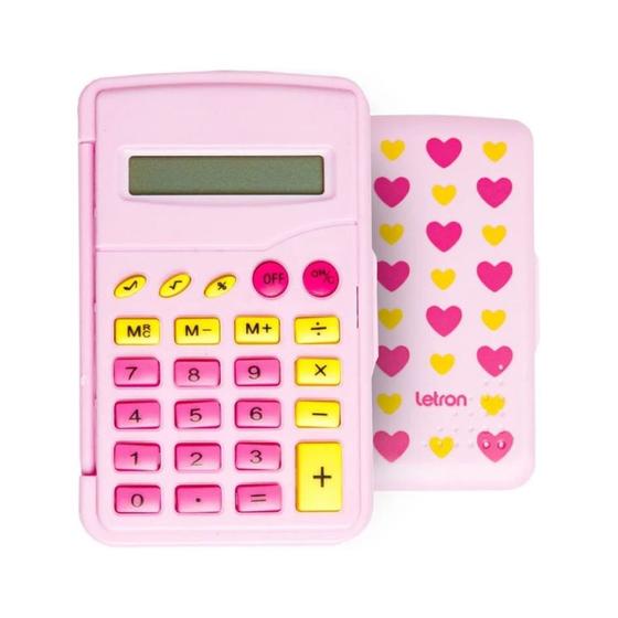 Imagem de Calculadora Bolso 8 Dígitos Pink Vibes - Letron