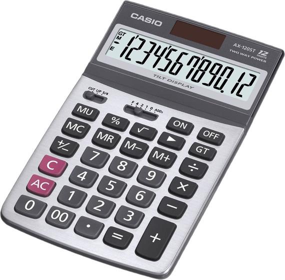 Imagem de Calculadora Casio AX-120ST (12 Digitos) - Cinza