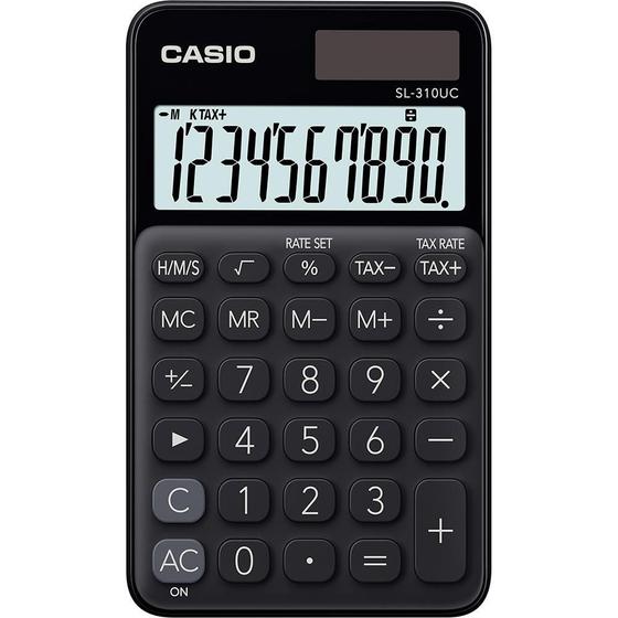 Imagem de Calculadora Casio de Bolso 10 Dígitos SL-310UC-BK - Preta