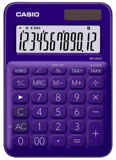 Imagem de Calculadora Casio MS-20UC-PL (12 Digitos) - Roxo