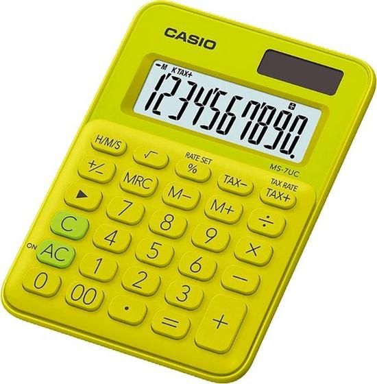 Imagem de Calculadora Casio MS-7UC-YG (10 Digitos) - Verde Claro