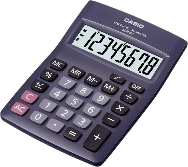 Imagem de Calculadora Casio MW-8V-BK (8 Digitos) - Preto