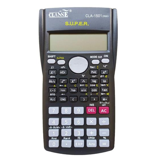 Calculadora científica 10+2 dígitos 240 funções classe cla-1501 Menor preço em Calculadora científica 10+2 dígitos 240 funções classe cla-1501