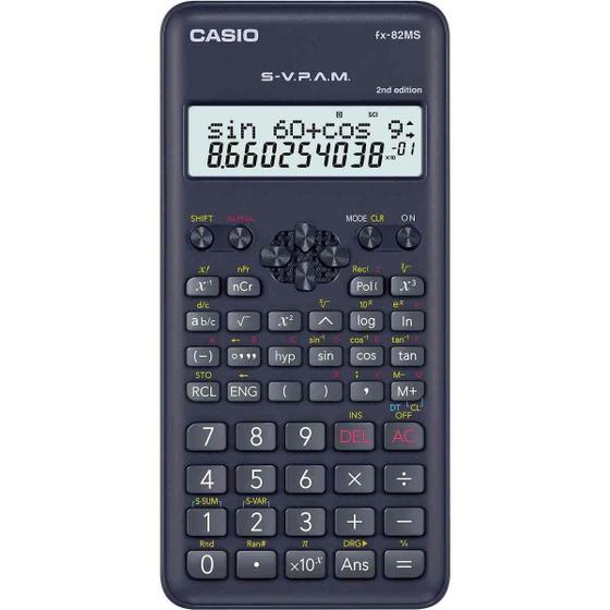 Calculadora Científica 240 Funções FX-82MS-2-S4-DH De Mesa Preta Casio Menor preço em Calculadora Científica 240 Funções FX-82MS-2-S4-DH De Mesa Preta Casio