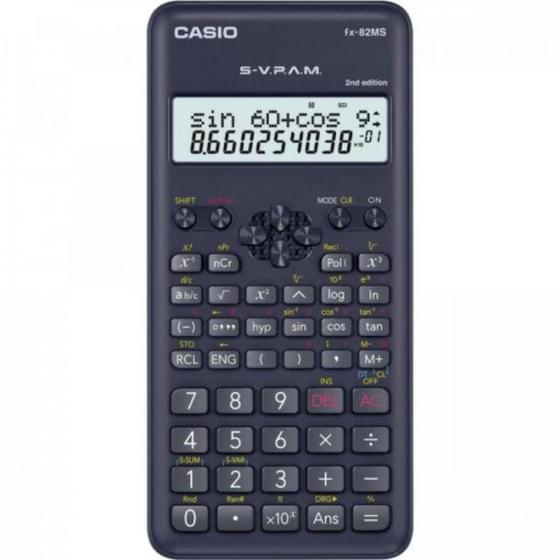 Calculadora Científica Casio 10 Dígitos 240 Funções FX-82MS-2 Preta Imagem de Calculadora Científica Casio 10 Dígitos 240 Funções FX-82MS-2 Preta